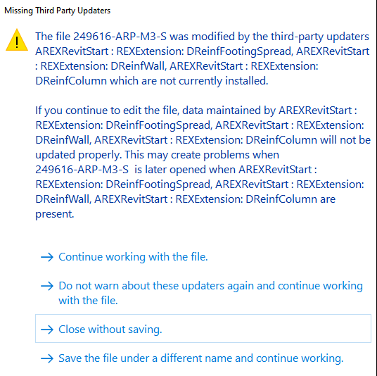 Missing Third Party Updaters